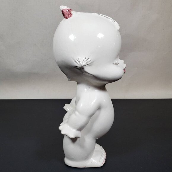 Kissing Baby Girl 8" Figurine | Vintage Ceramics | Nursery Decor - Picture 4 of 10
